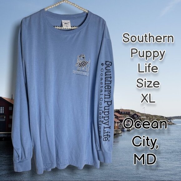 SOUTHERN Puppy Life Ocean City, MD Unisex Long Sleeve T-shirt Size Extra Large - Picture 2 of 13